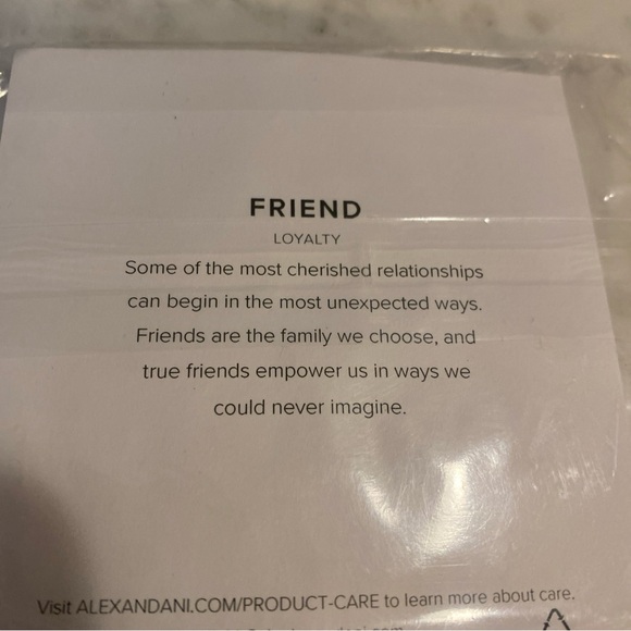 Alex & Ani Friend Bangle Bracelet Because I Love You NWT - Picture 5 of 6